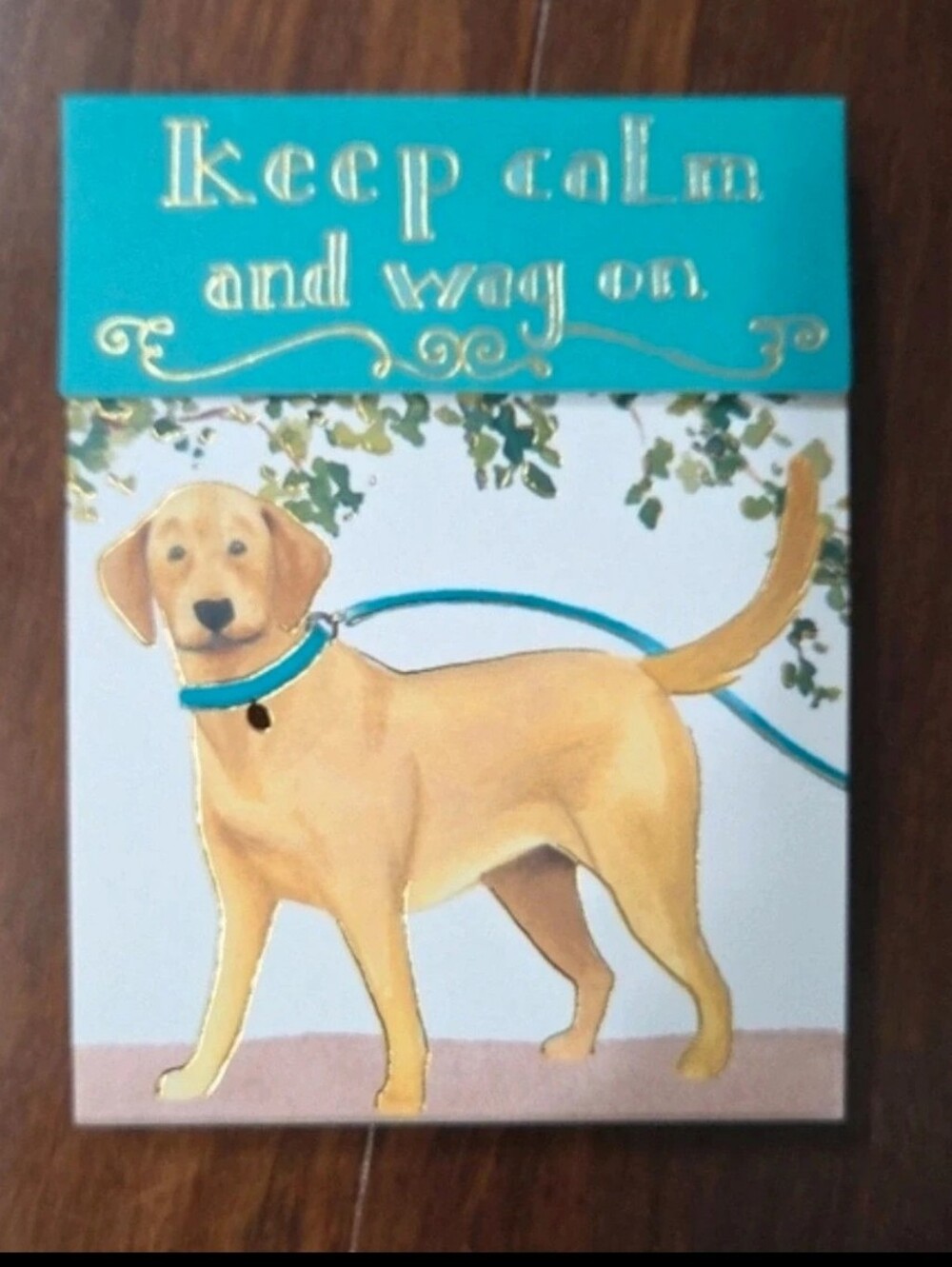 MOLLY & REX POCKET NOTEPAD KEEP CALM & WAG ON LABRADOR DOG